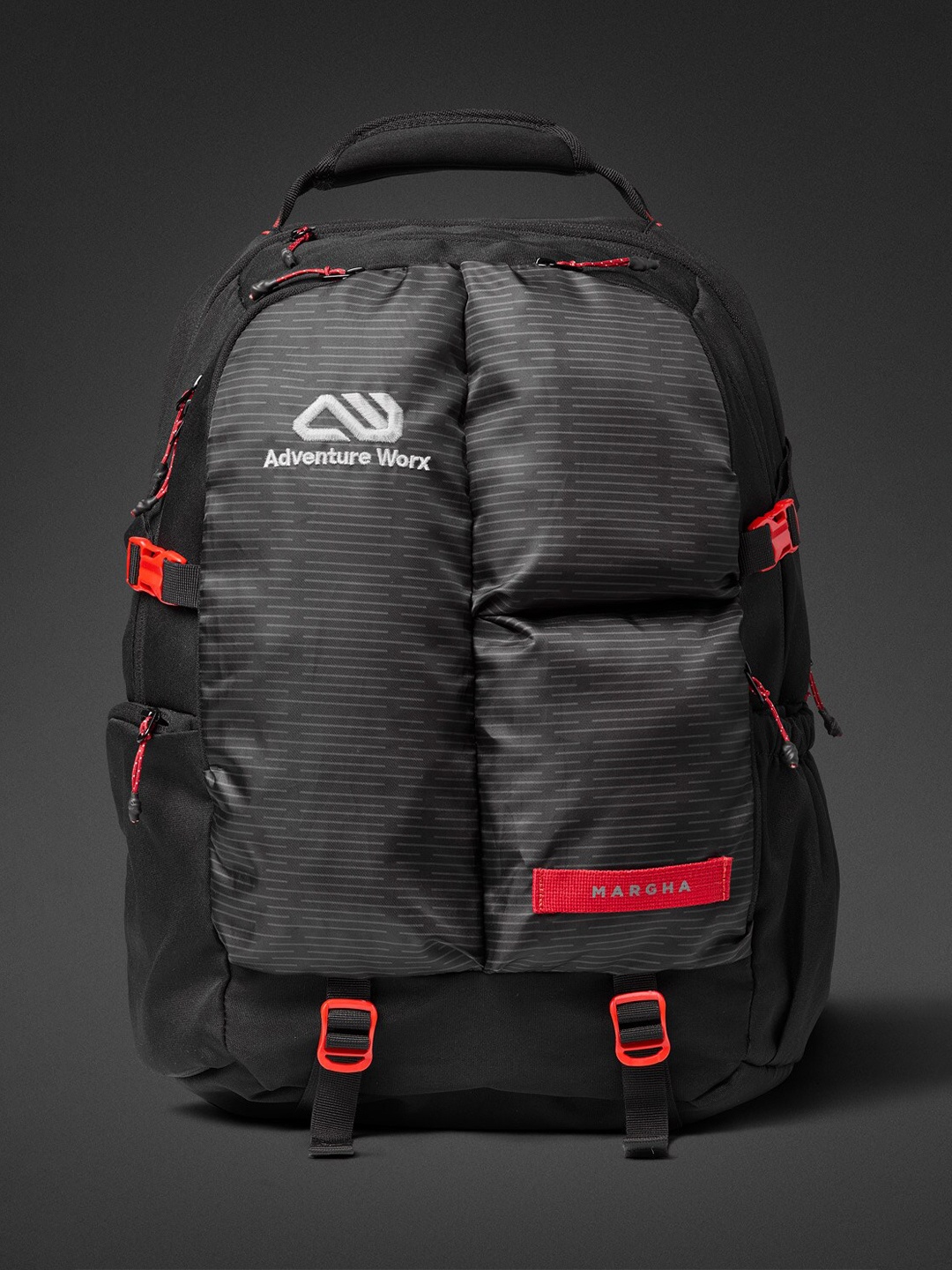 

ADVENTURE WORX Unisex Printed 18 Inch Laptop Backpack, Black