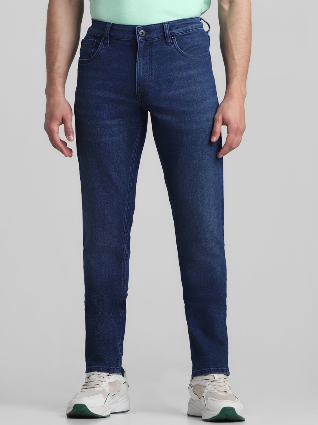 

Jack & Jones Men Slim Fit Low-Rise Clean Look Stretchable Jeans, Blue
