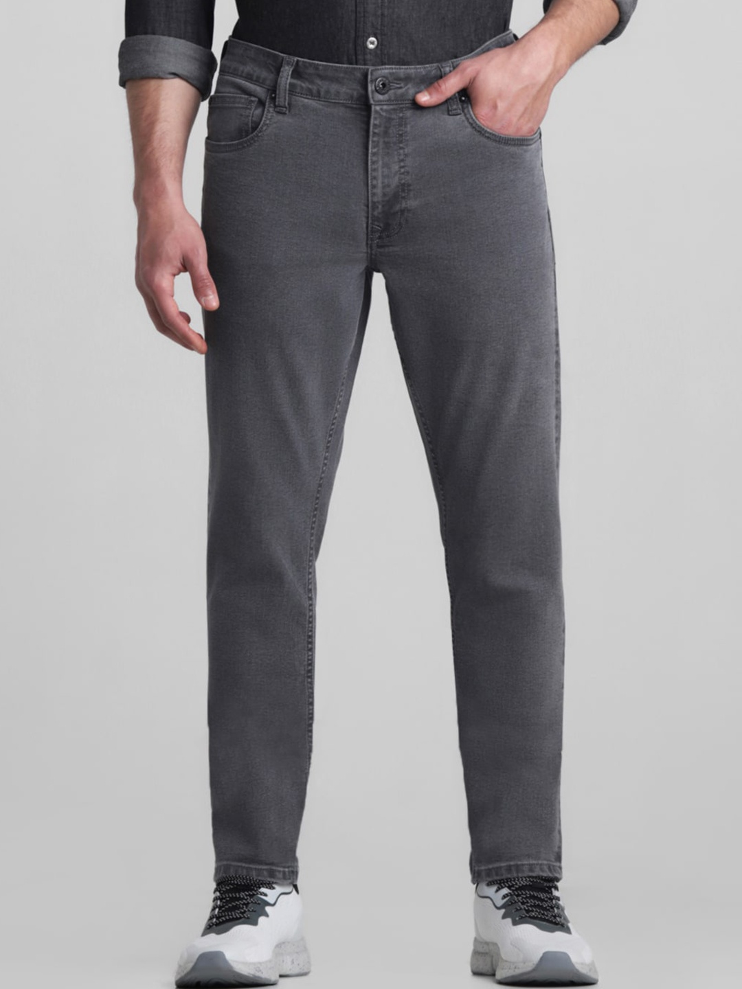

Jack & Jones Men Slim Fit Stretchable Jeans, Grey