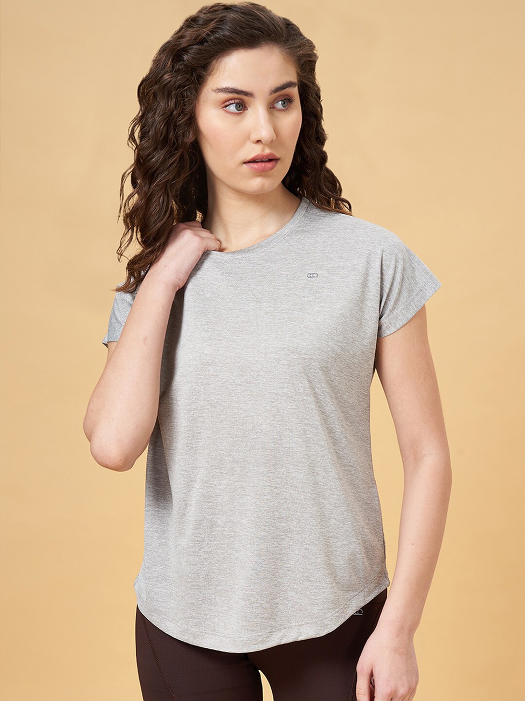 

Ajile by Pantaloons Round Neck Sports T-shirt, Grey