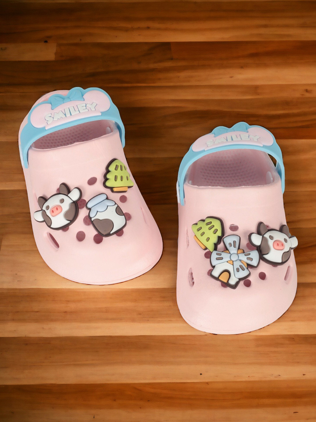 

Lil Lollipop Kids Animal Applique Anti-Slip Clogs, Pink