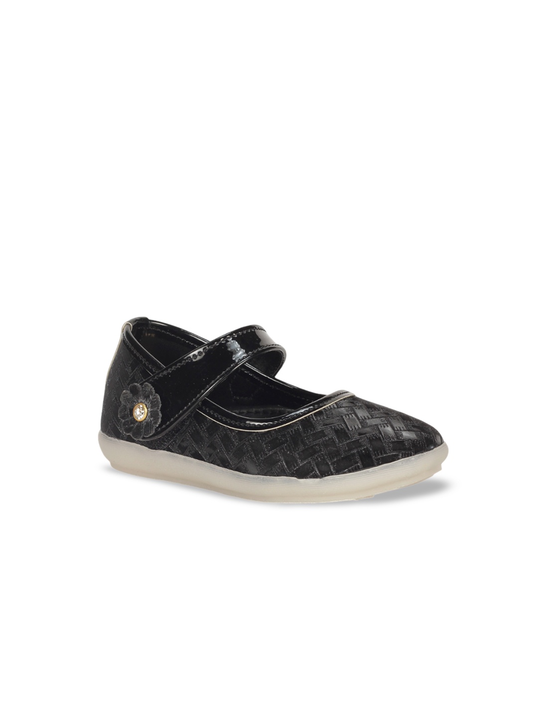 

Lil Lollipop Girls Embellished Round Toe Ballerinas, Black