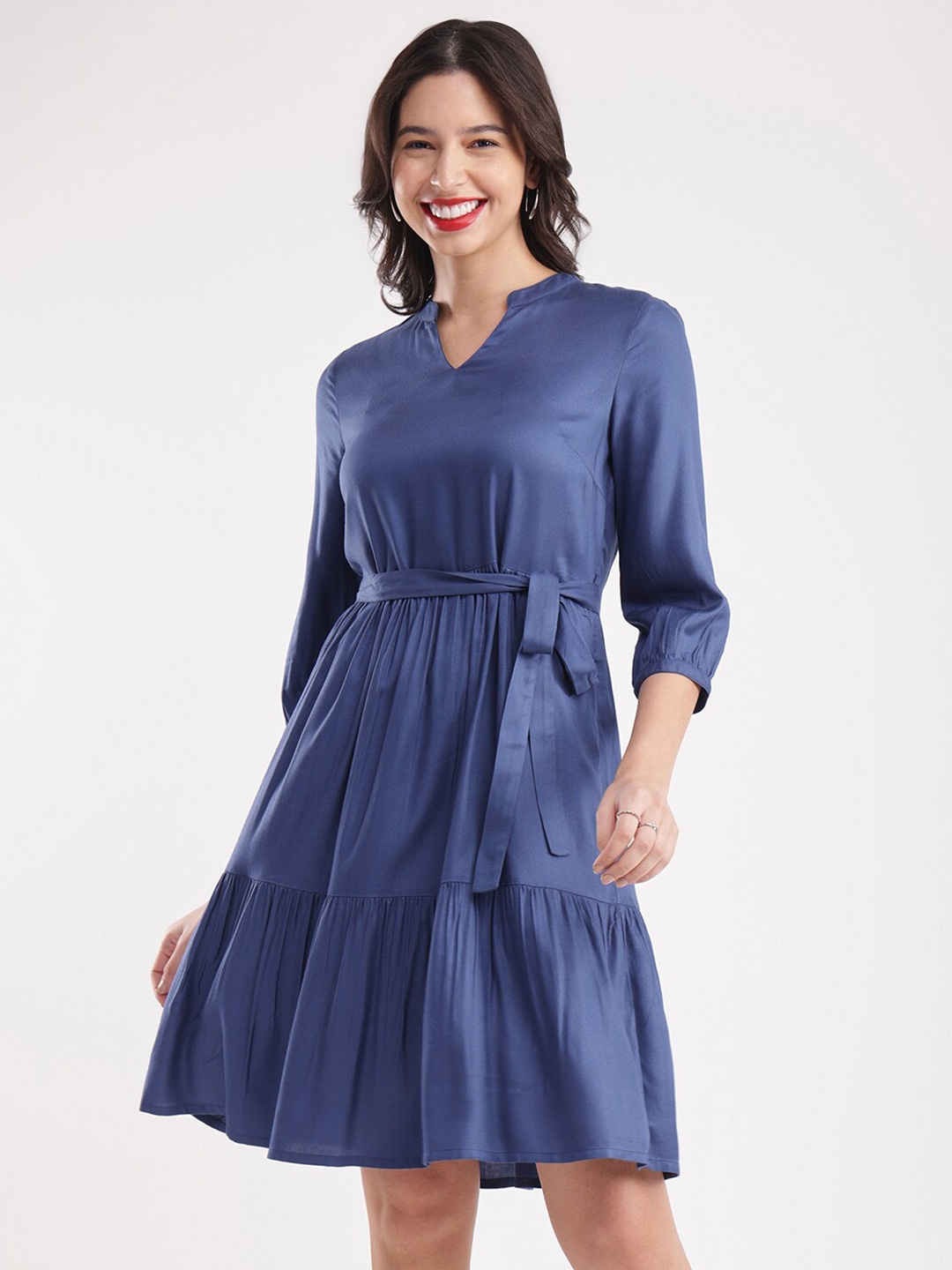 

FableStreet Formal Fit & Flare Dress, Blue