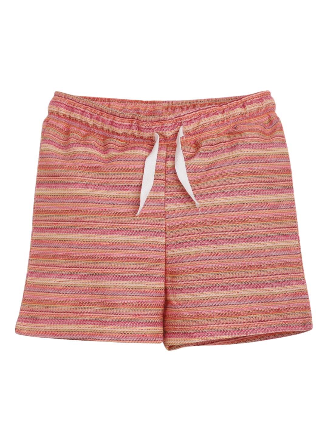 

Anthrilo Girls Striped Regular Fit Lightweight Cotton Shorts, Red