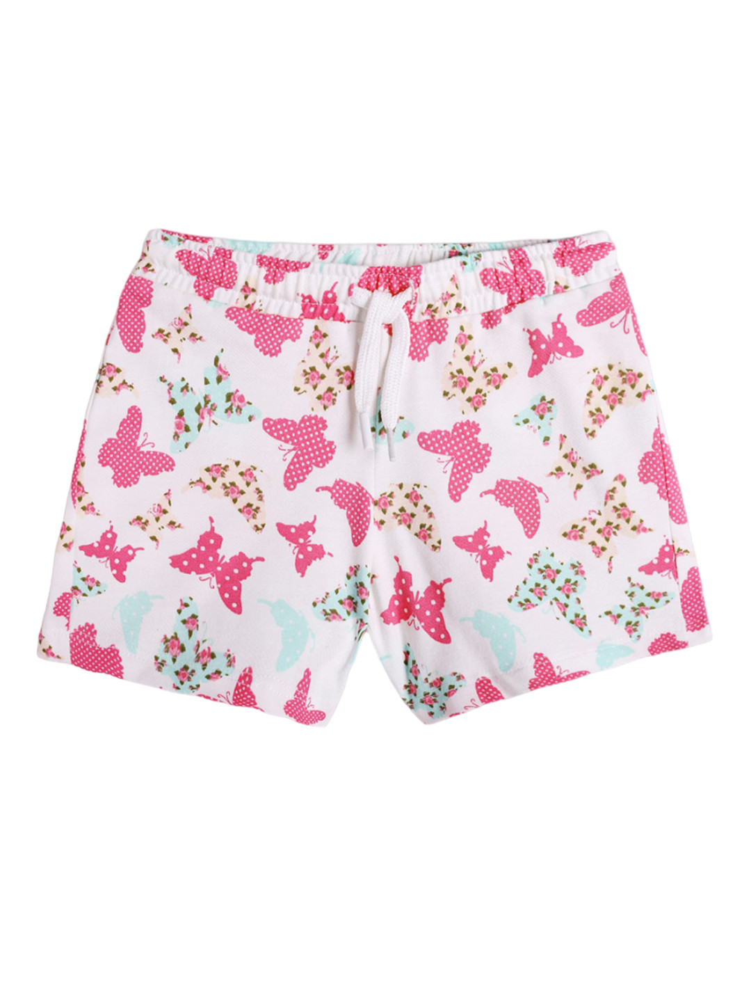 

Anthrilo Girls Conversational Printed Regular Fit Lightweight Cotton Shorts, White