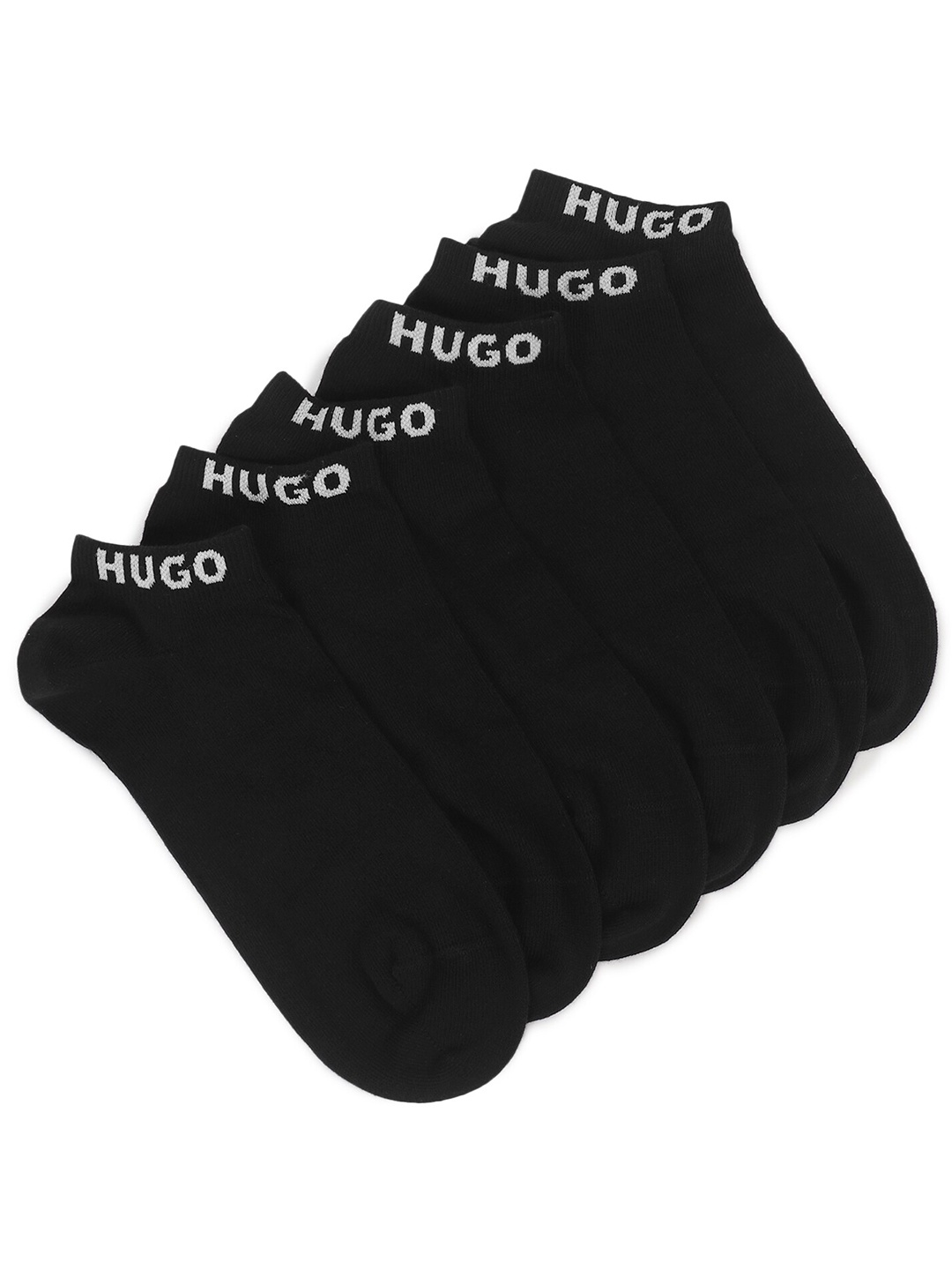 

HUGO Men Pack Of 3 Ankle Length Socks, Black