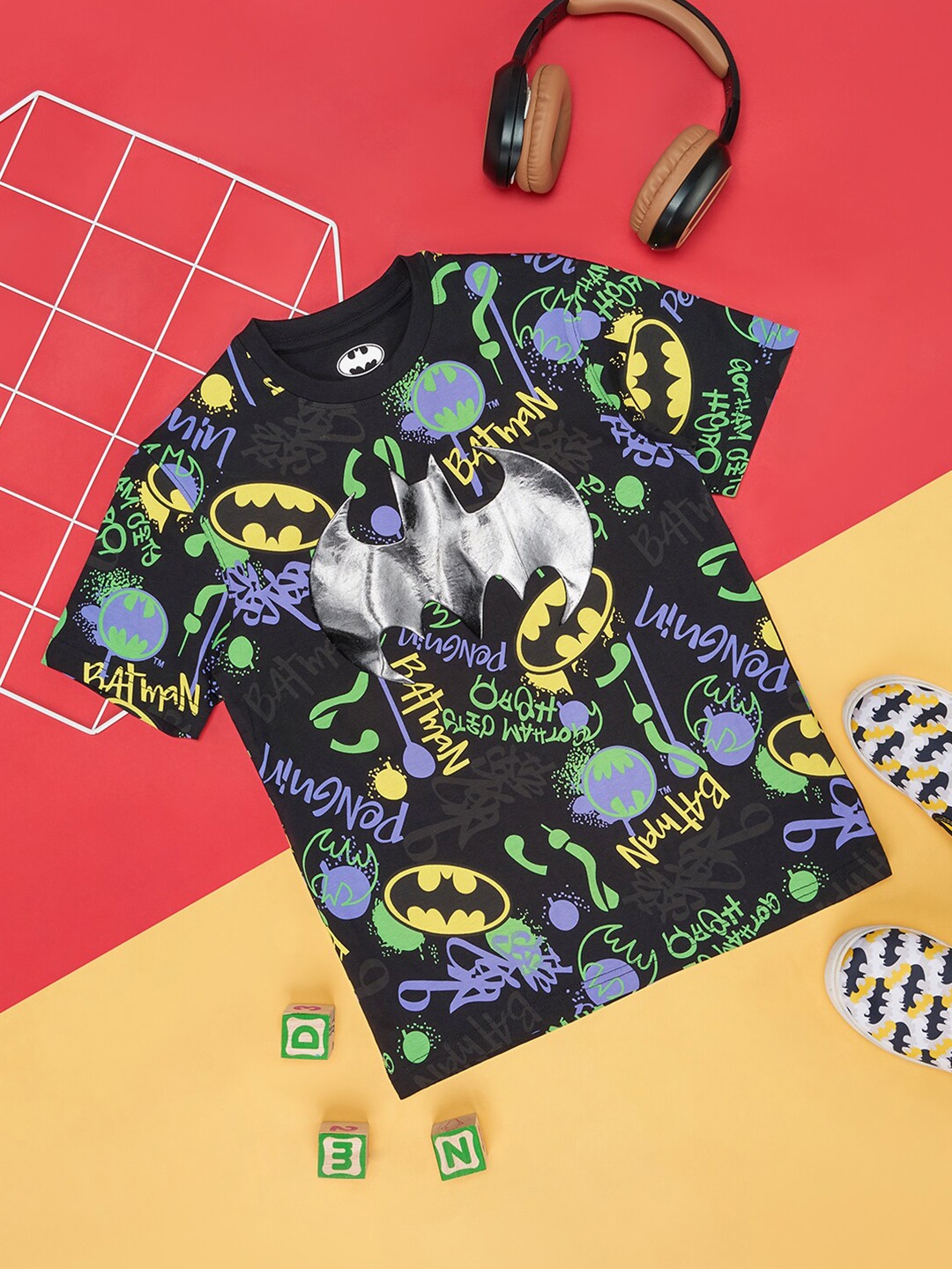 

Pantaloons Junior Boys Graphic Printed Cotton T-shirt, Black