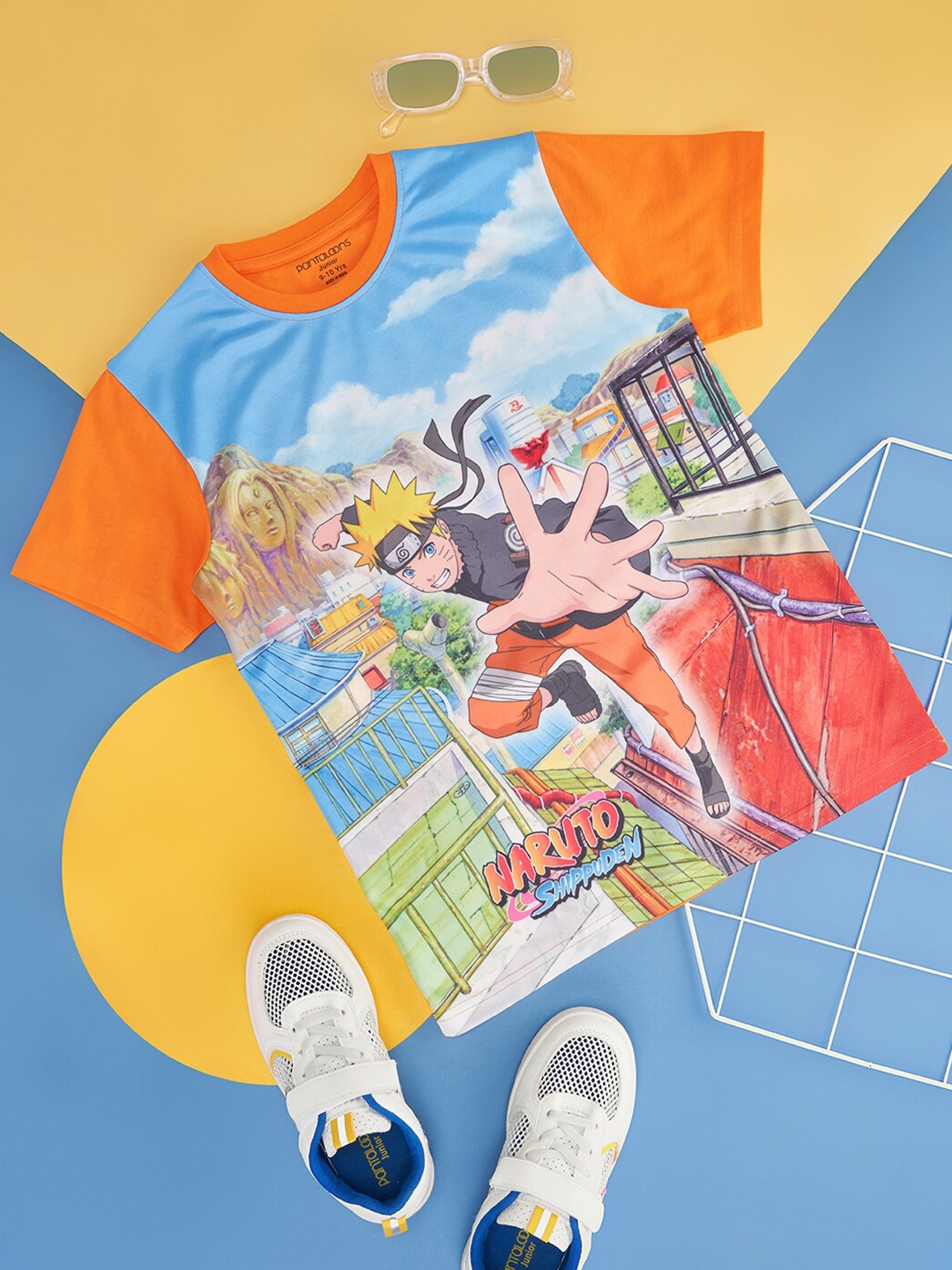 

Pantaloons Junior Boys Graphic Printed Casual T-shirt, Orange