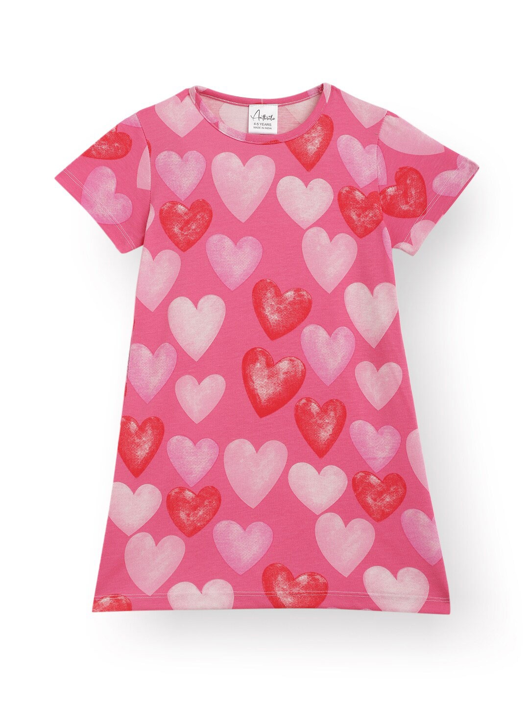

Anthrilo Girls Printed Nightdress, Pink