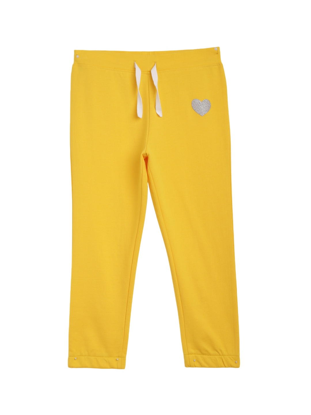 

Anthrilo Girls Mid-Rise Cotton Joggers, Yellow