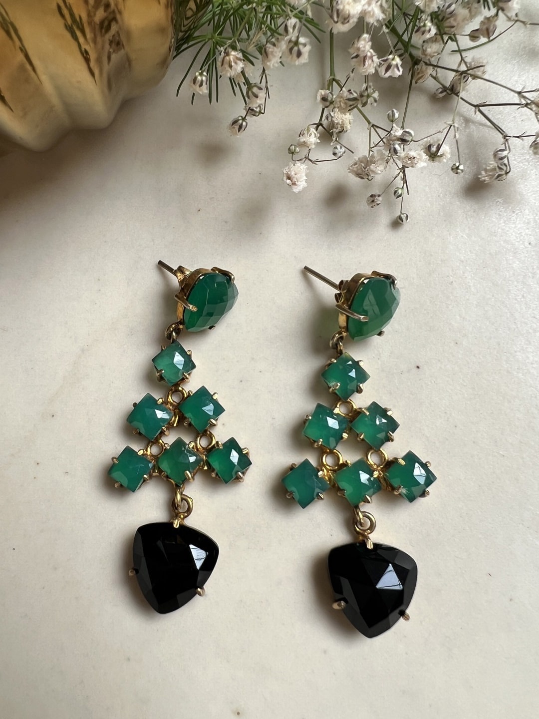 

XAGO Gold-Plated Contemporary Drop Earrings