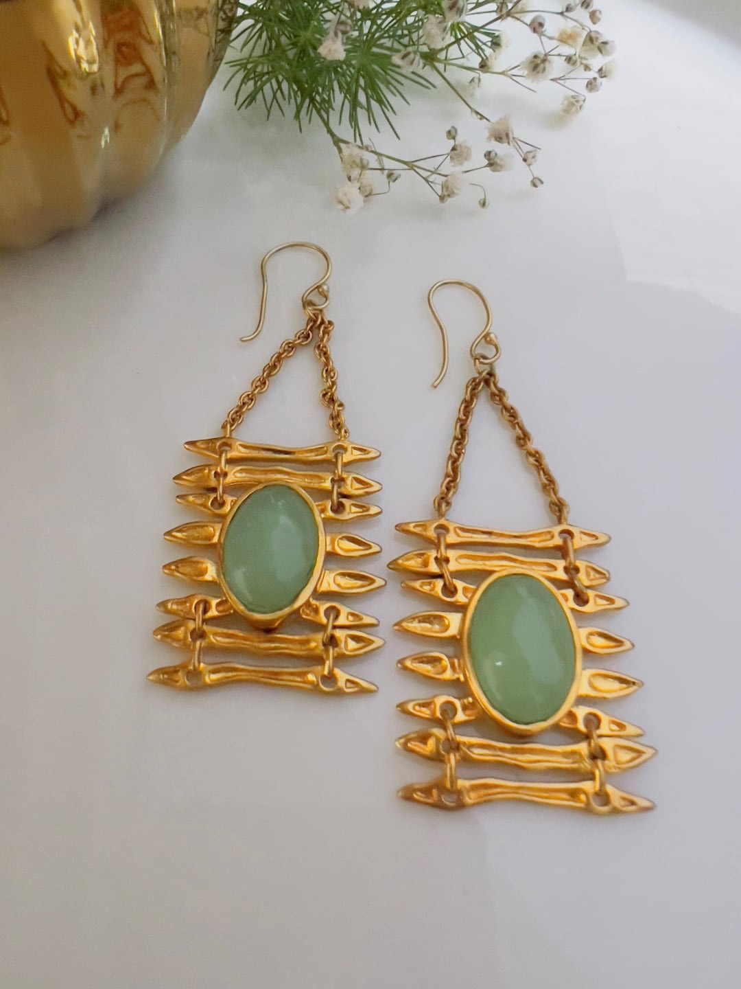 

XAGO Gold Plated Contemporary Drop Earrings