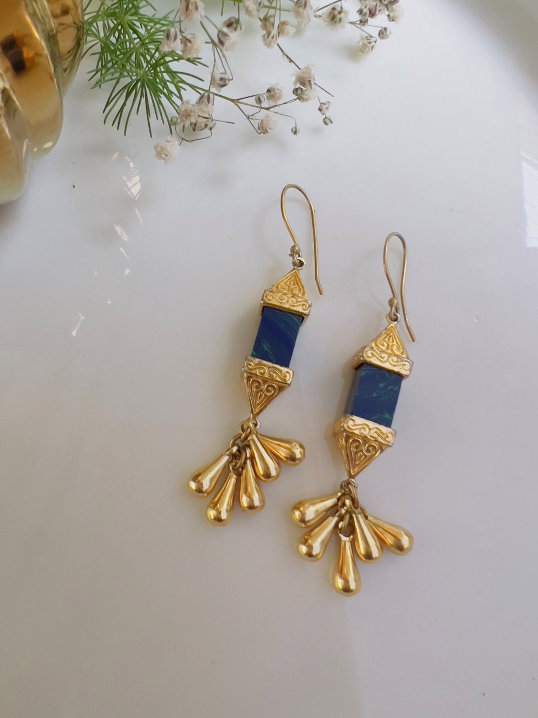 

XAGO Gold-Plated Contemporary Drop Earrings