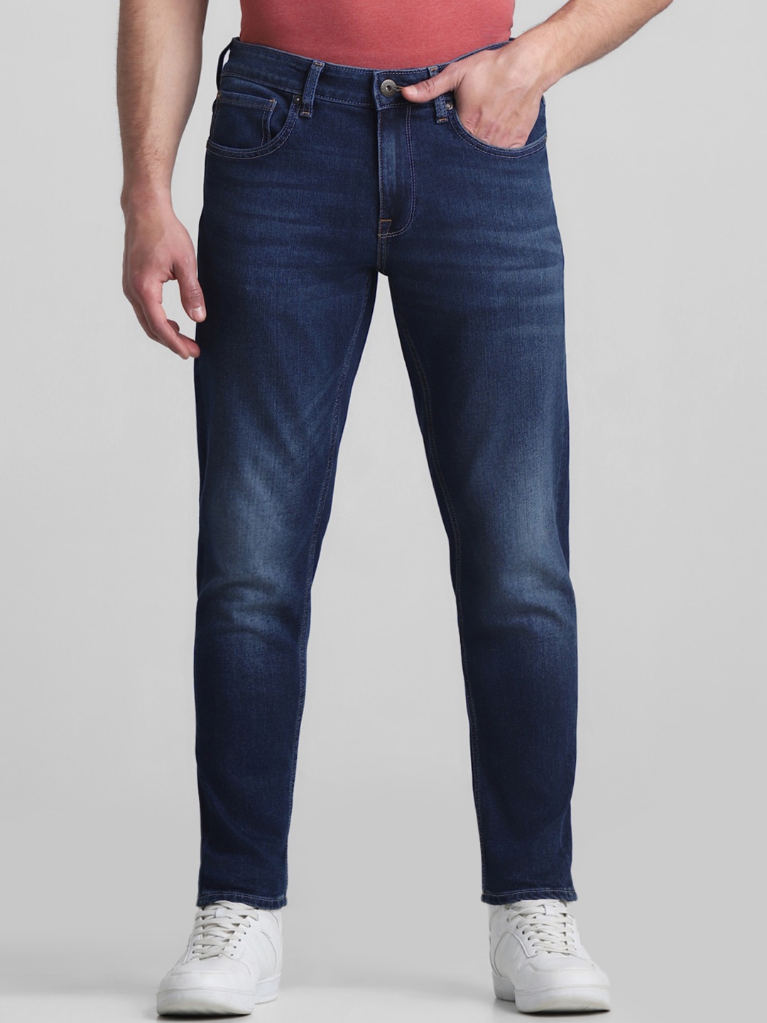 

Jack & Jones Men Slim Fit Heavy Fade Stretchable Jeans, Blue