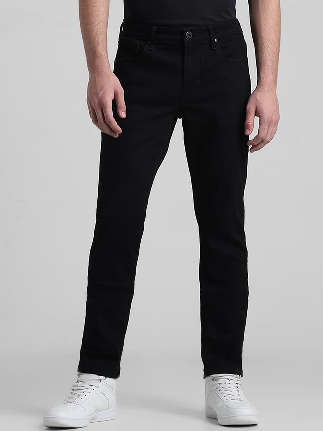 

Jack & Jones Men Slim Fit Low-Rise Stretchable Jeans, Black