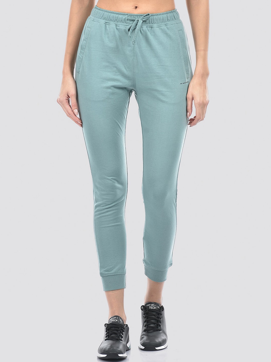 

Numero Uno Women Mid-Rise Pure Cotton Joggers, Green