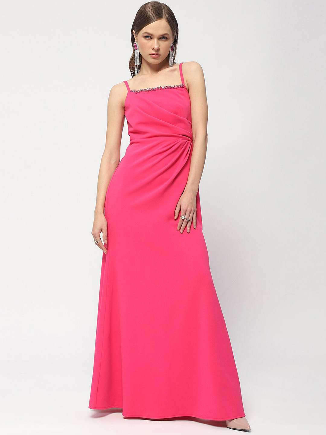 

Madame Shoulder Straps Maxi Dress, Pink