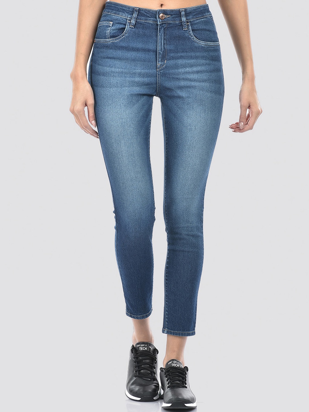 

Numero Uno Women Solid Regular Fit Sustainable Stretchable Jeans, Blue