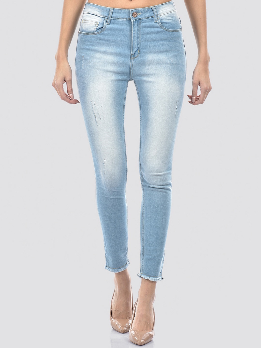

Numero Uno Women Solid Regular Fit Sustainable Stretchable Jeans, Blue