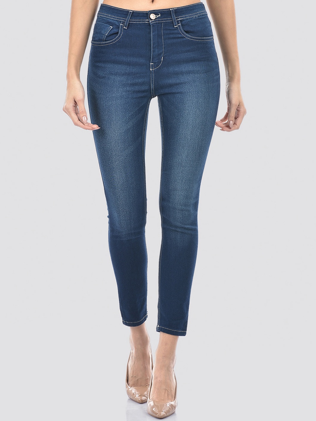 

Numero Uno Women Solid Regular Fit Sustainable Stretchable Jeans, Navy blue