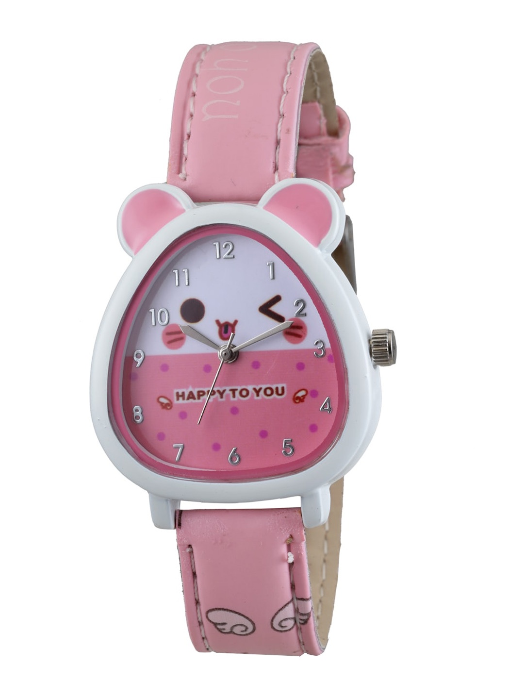 

Stoln Kids Cartoon Character Shaped Printed Dial & Synthetic Straps Analogue Watch DIV-795, Pink