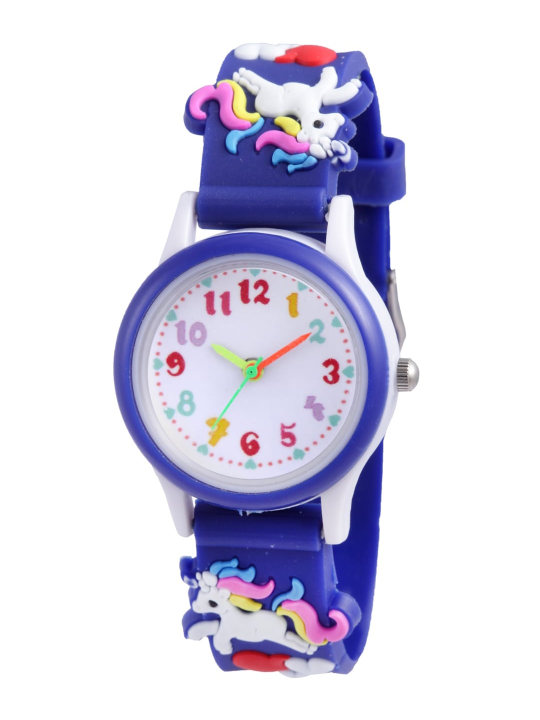 

Stoln Kids-Unisex Blue Round Dial Analog Watch 18744-1-J-15-DIV, White