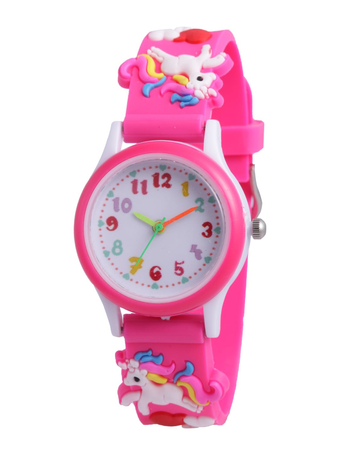 

Stoln Kids Printed Dial & Synthetic Straps Analogue Watch 18744-1-J-12-DIV, White
