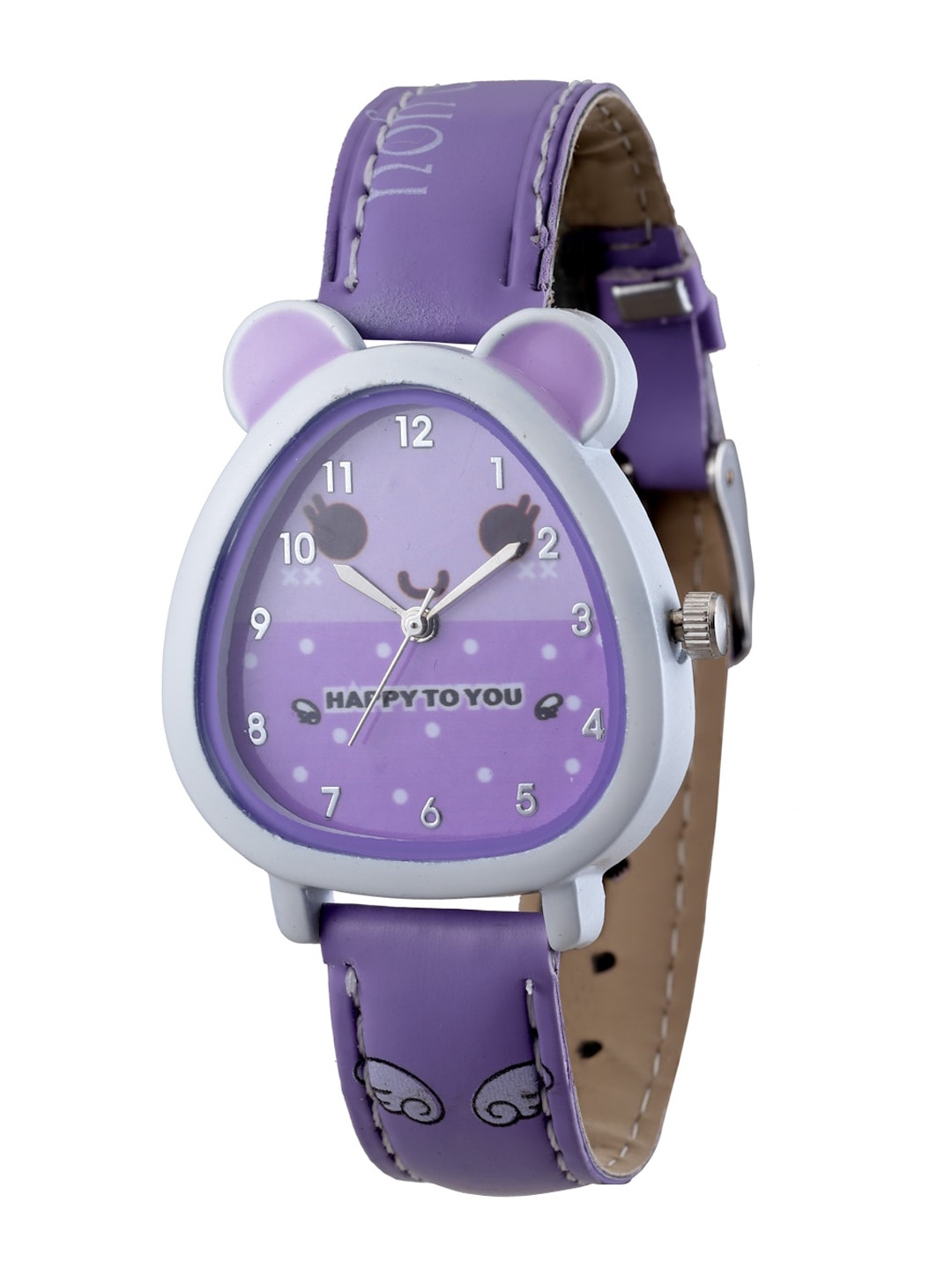 

Stoln Kids Cartoon Character Shaped Printed Dial & Synthetic Straps Analogue Watch DIV-795, Purple