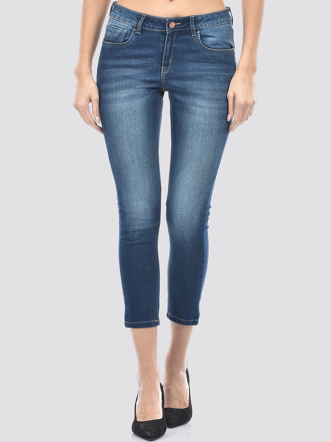 

Numero Uno Women Solid Skinny Fit Sustainable Stretchable Jeans, Navy blue