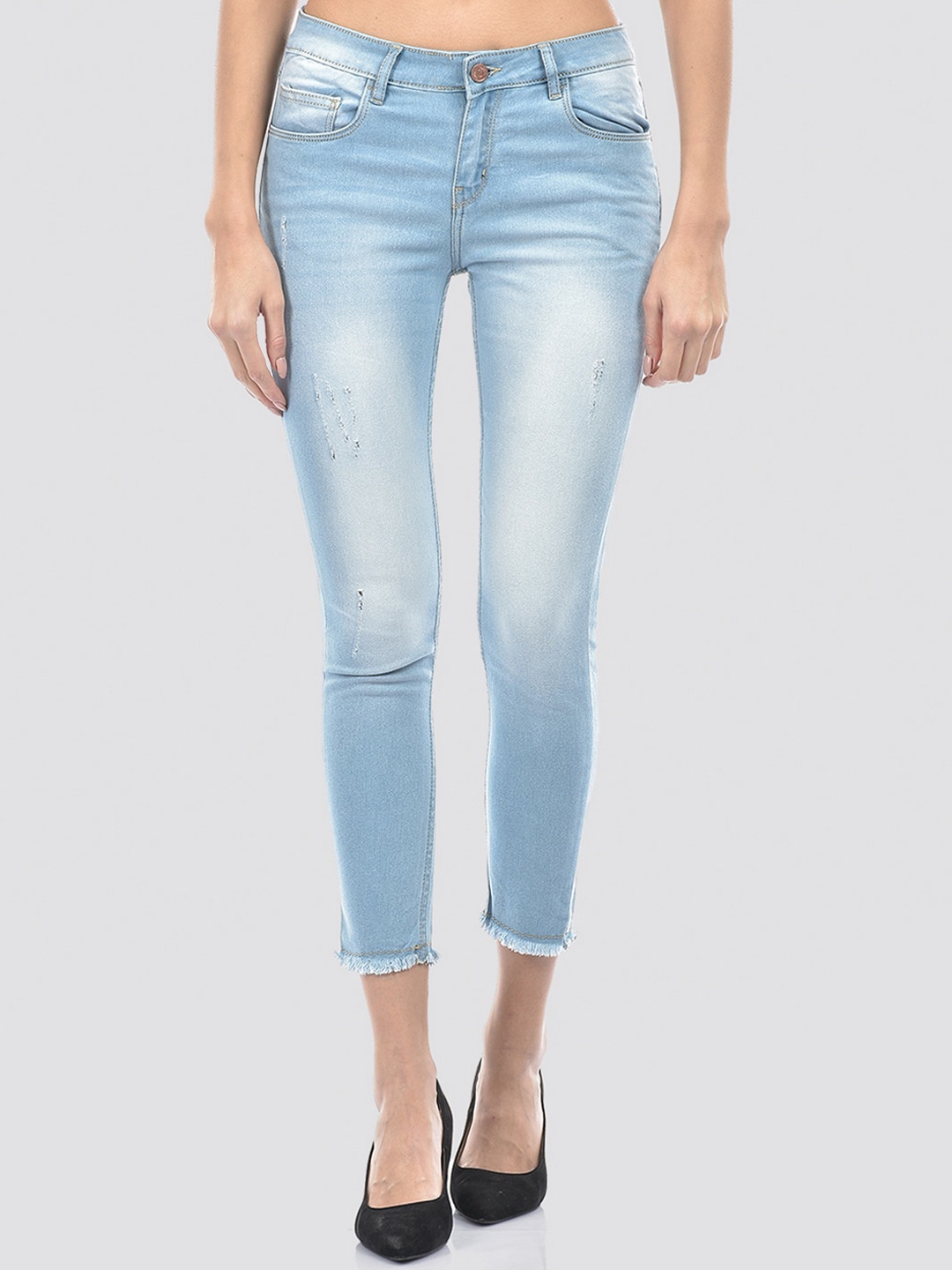 

Numero Uno Women Solid Skinny Fit Sustainable Stretchable Jeans, Blue