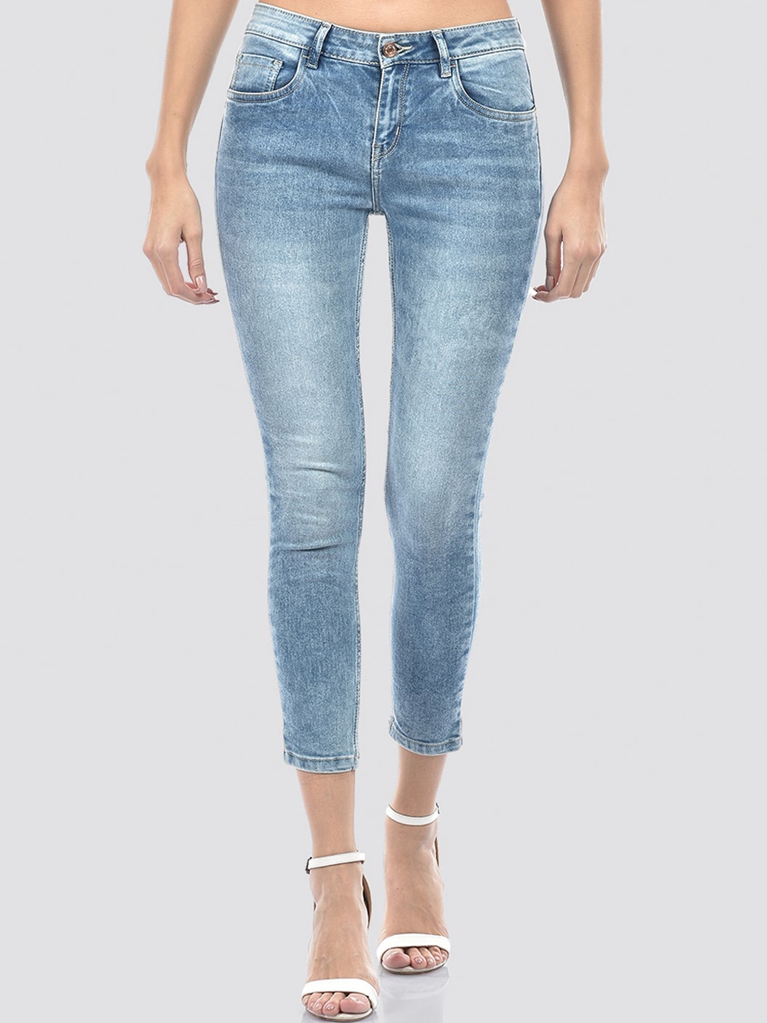 

Numero Uno Women Solid Skinny Fit Sustainable Stretchable Jeans, Blue