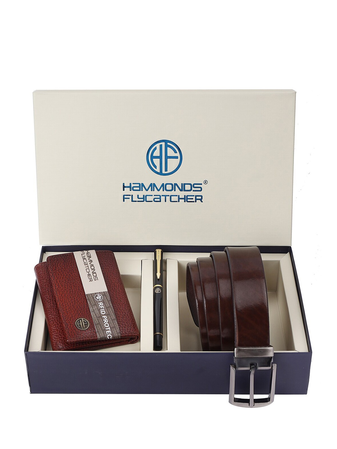 

HAMMONDS FLYCATCHER Men Textured Accessory Gift Set, Brown
