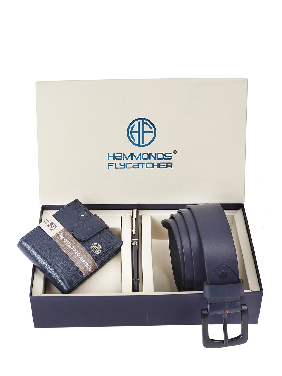 

HAMMONDS FLYCATCHER Men Textured Accessory Gift Set, Blue