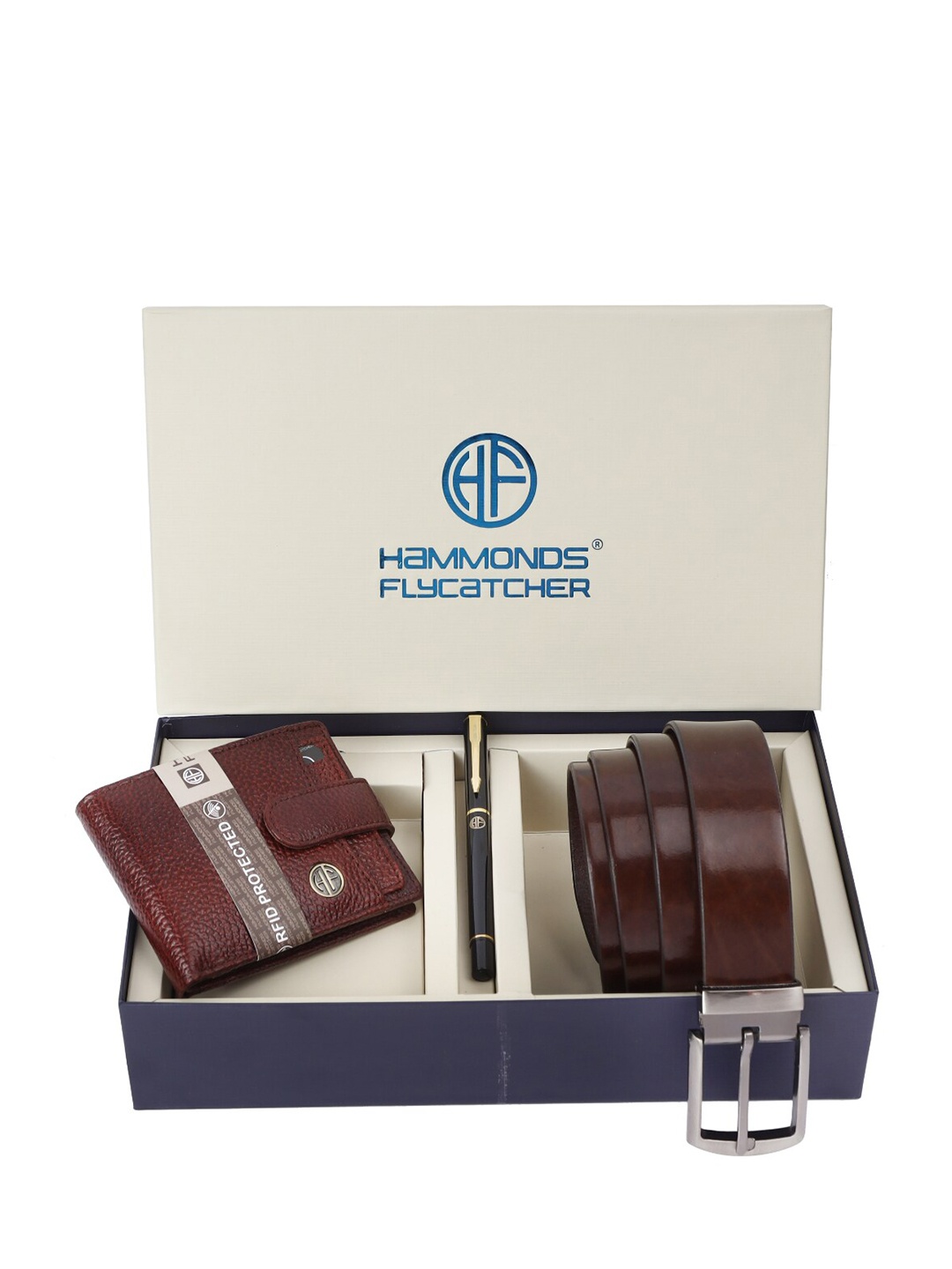 

HAMMONDS FLYCATCHER Men Textured Accessory Gift Set, Brown