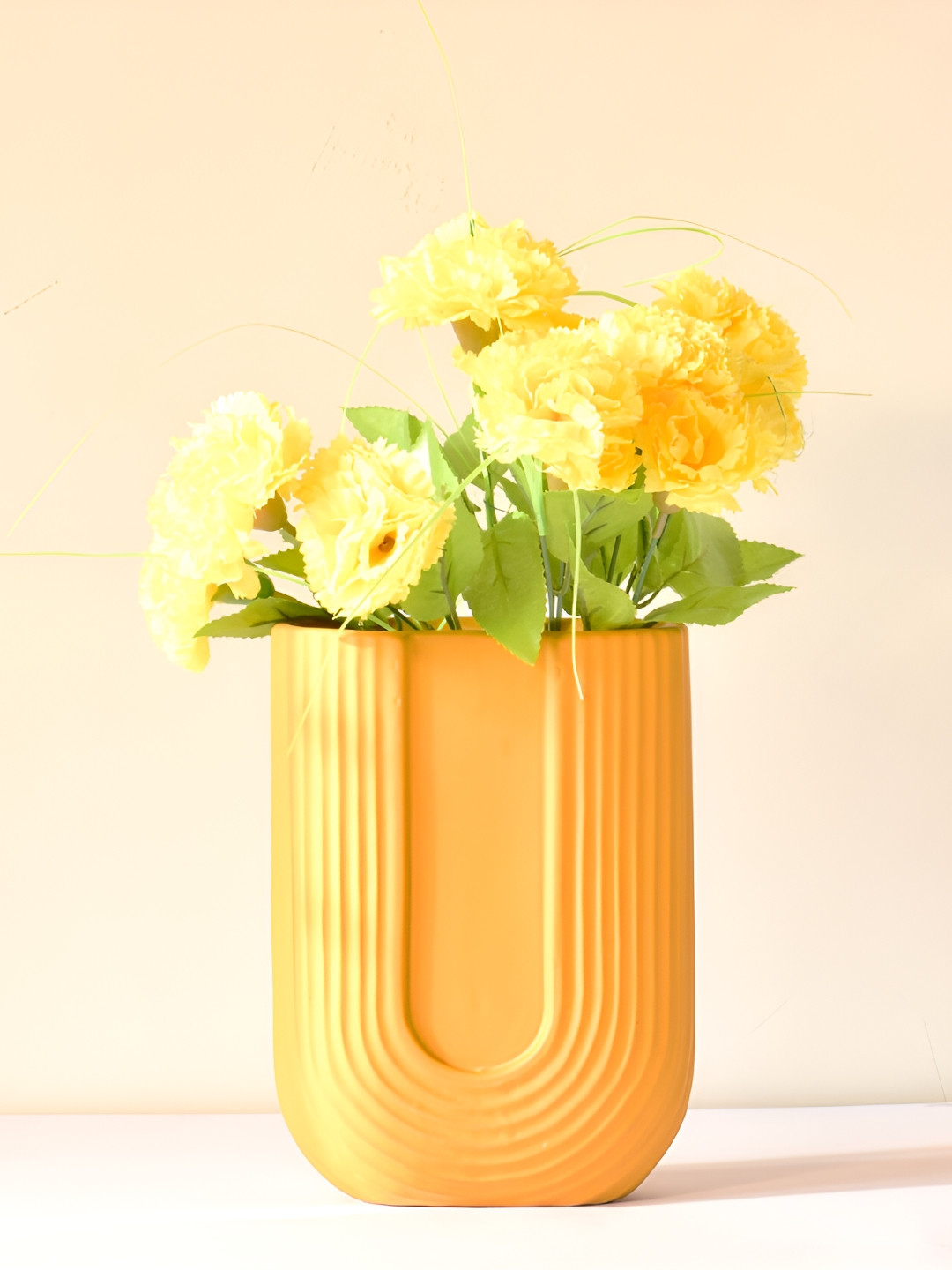

Morcee Yellow Textured Ceramic Vase