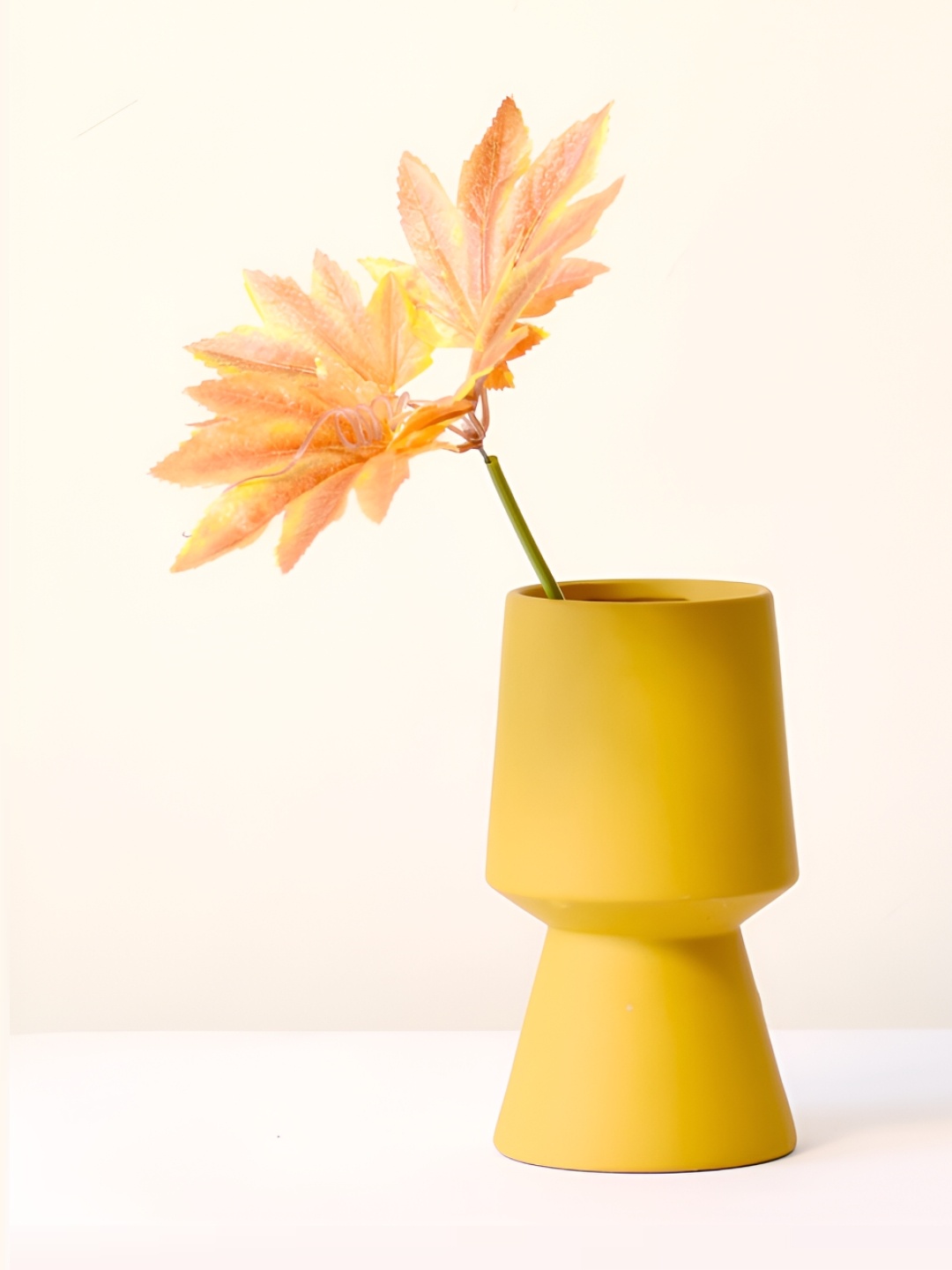 

Morcee Yellow Textured Ceramic Pedestal Vase