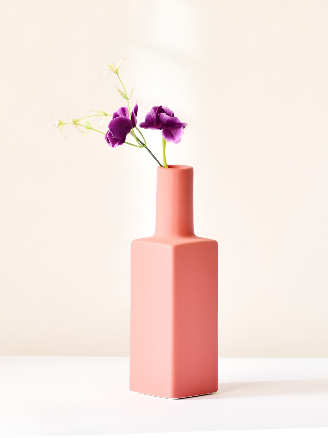 

Morcee Red Square Bottle Ceramic Vase