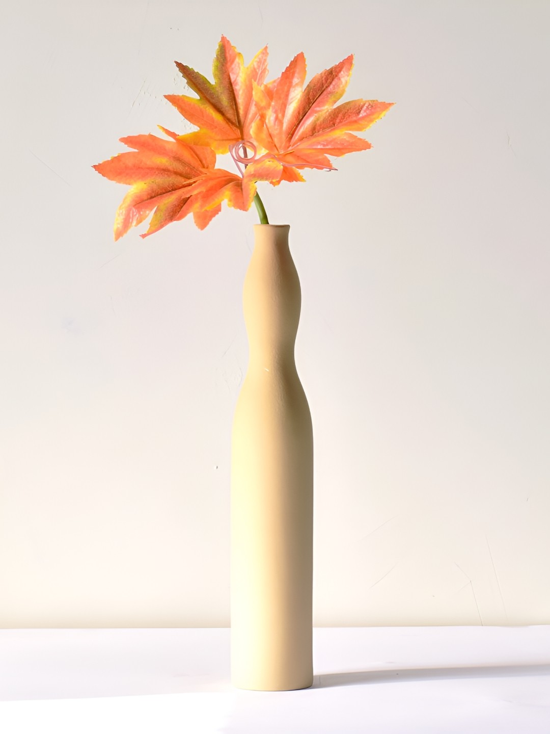 

Morcee Yellow Ceramic Flute Tall Vase