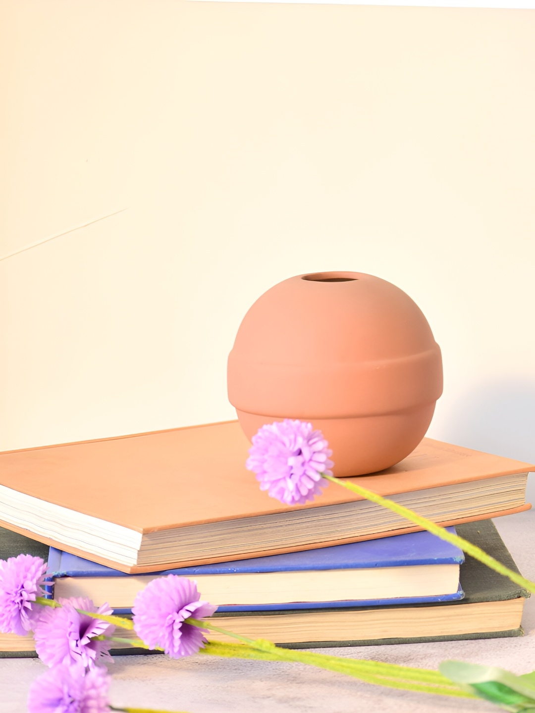 

Morcee Pink Textured Ceramic Round Vase