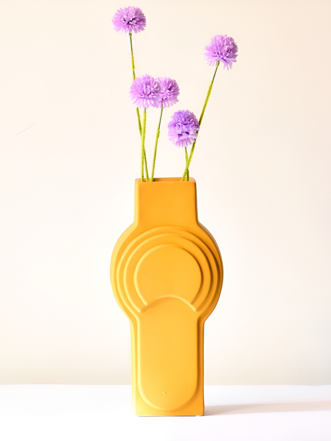 

Morcee Yellow Textured Ceramic Vase