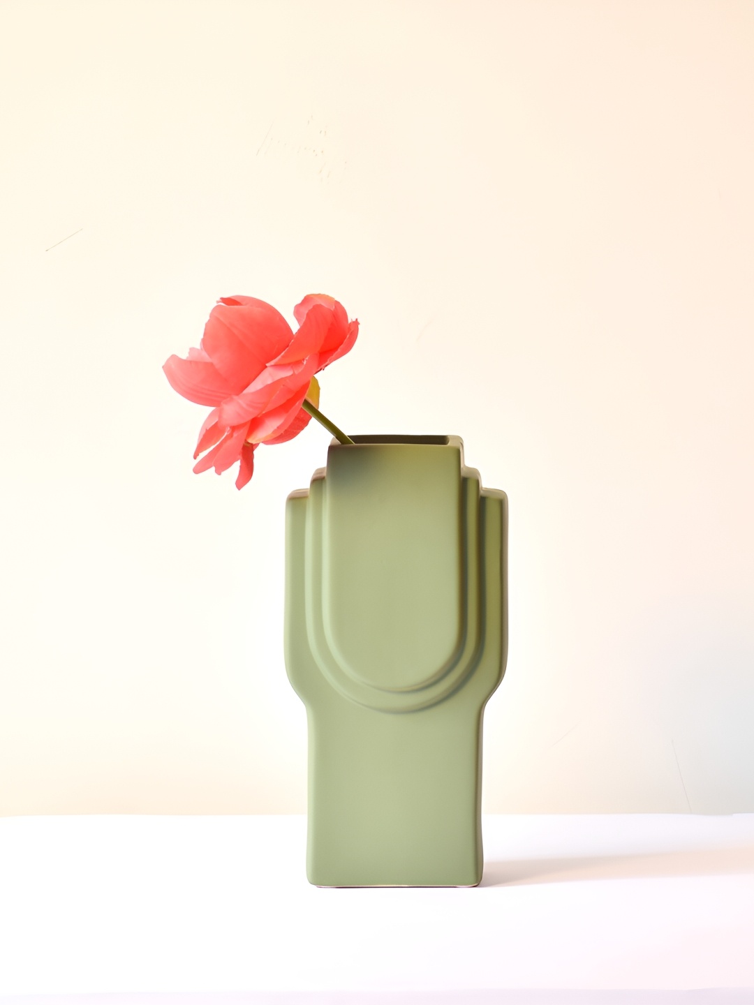 

Morcee Green Textured Ceramic Vase