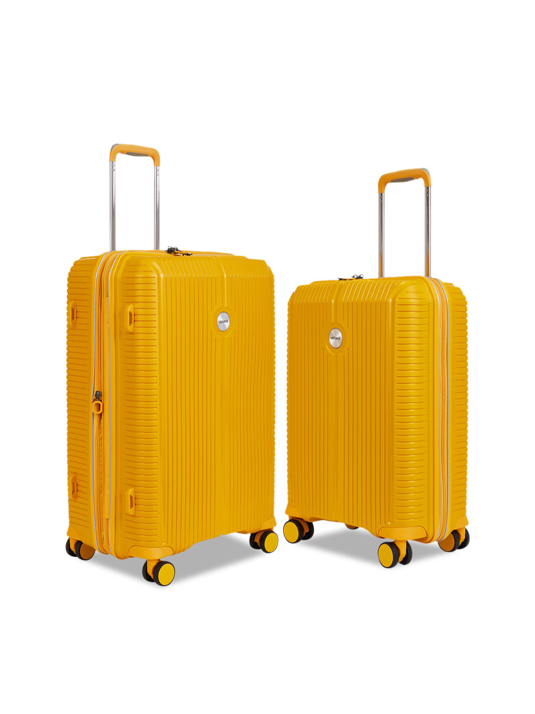 

VERAGE ROME Unisex Set Of 2 Hard-Sided Trolley Bags, Yellow