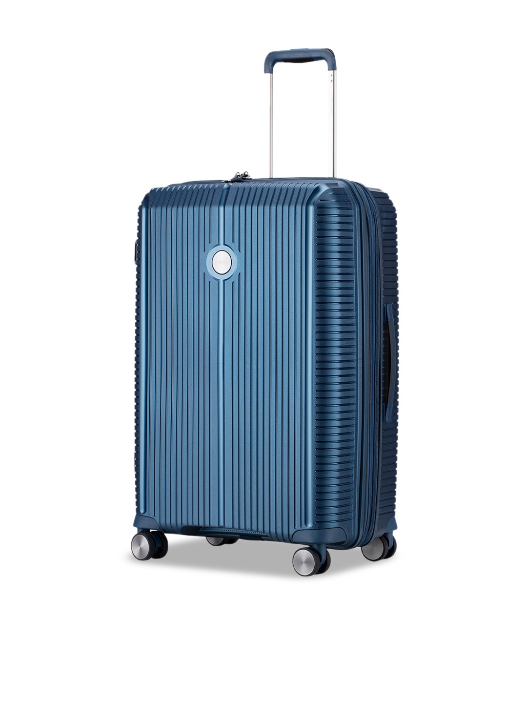 

VERAGE ROME Unisex Textured Hard-Sided Medium Trolley Bag, Navy blue