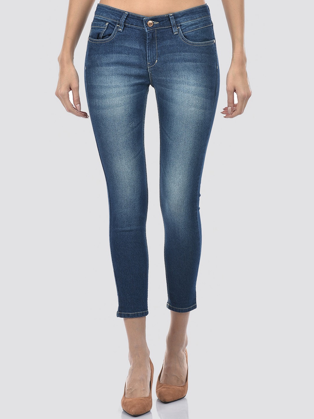 

Numero Uno Women Solid Skinny Fit Sustainable Stretchable Jeans, Blue