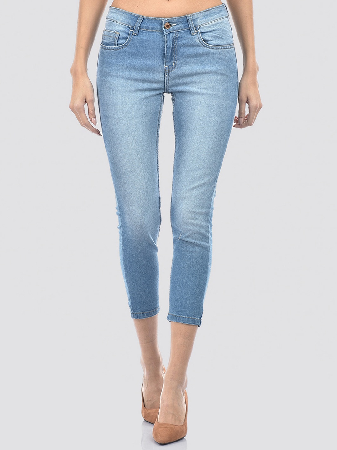 

Numero Uno Women Solid Skinny Fit Sustainable Stretchable Jeans, Blue