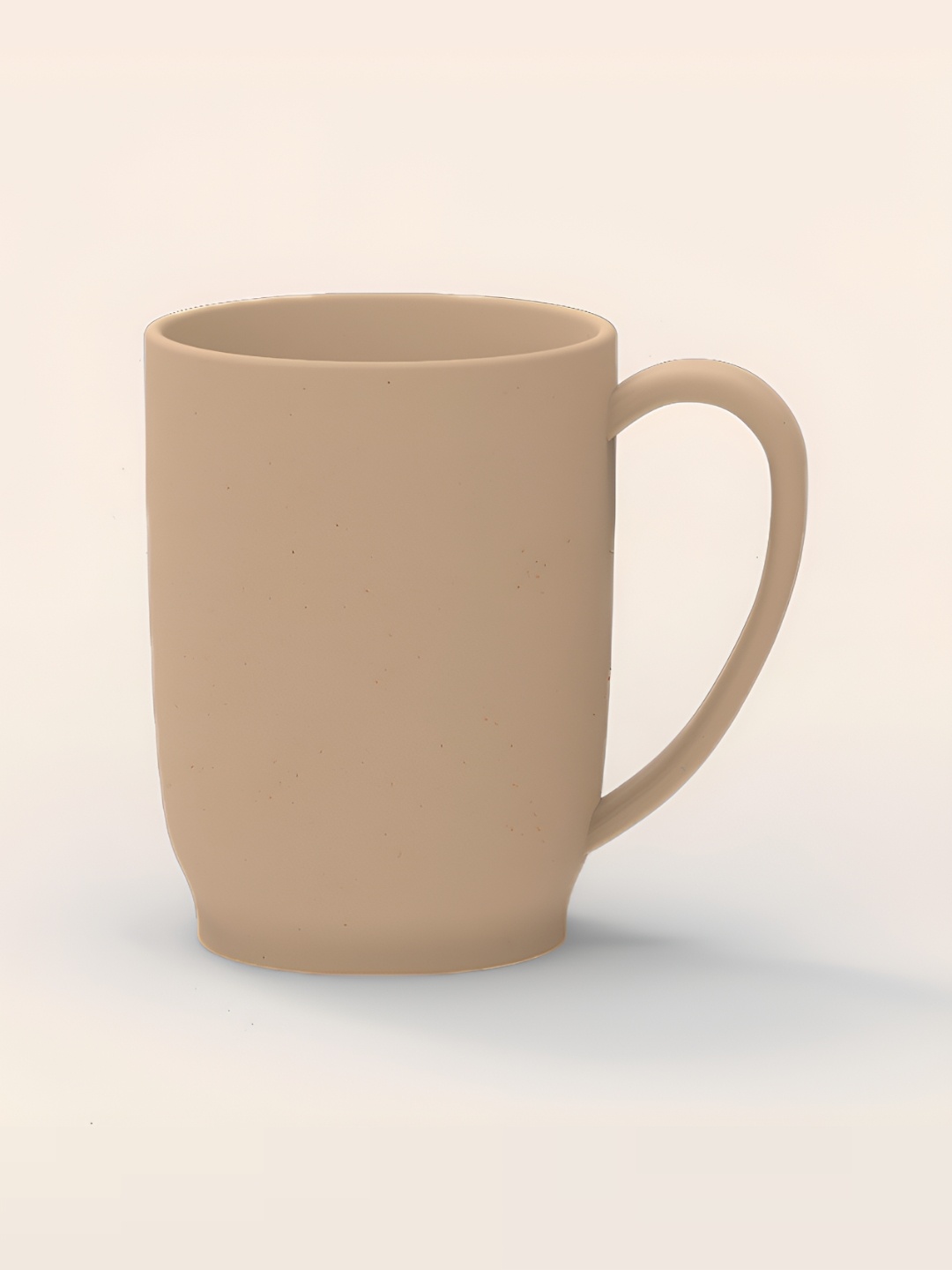 

SELVEL Beige Bamboo Matte Coffee Mug 370 ml, Off white