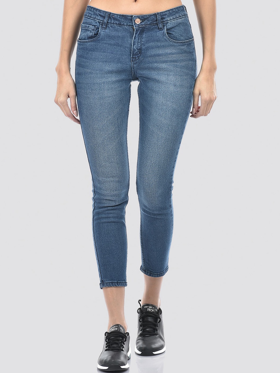 

Numero Uno Women Solid Skinny Fit Sustainable Stretchable Jeans, Blue