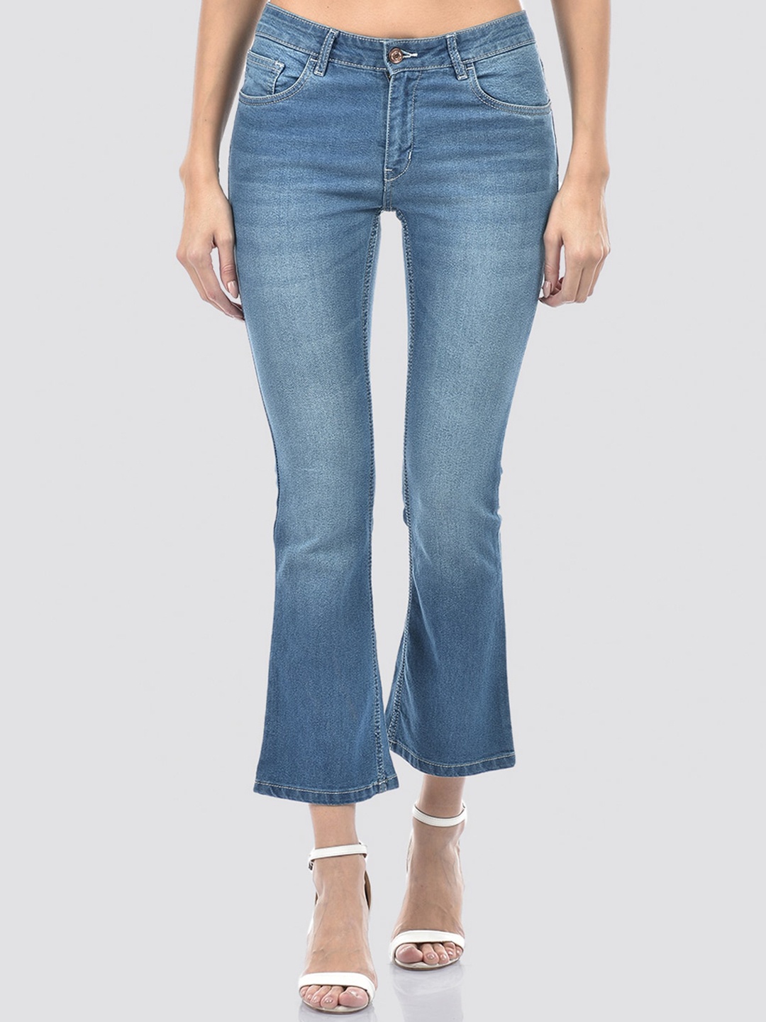 

Numero Uno Women Solid Bootcut Sustainable Stretchable Jeans, Blue