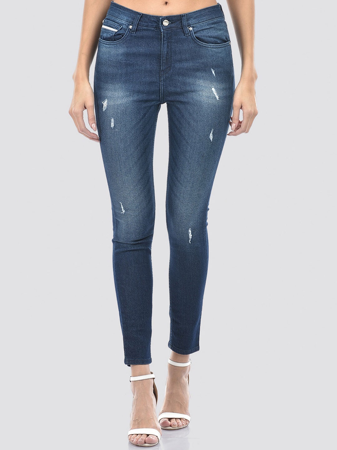 

Numero Uno Women Solid Skinny Fit Sustainable Stretchable Jeans, Blue