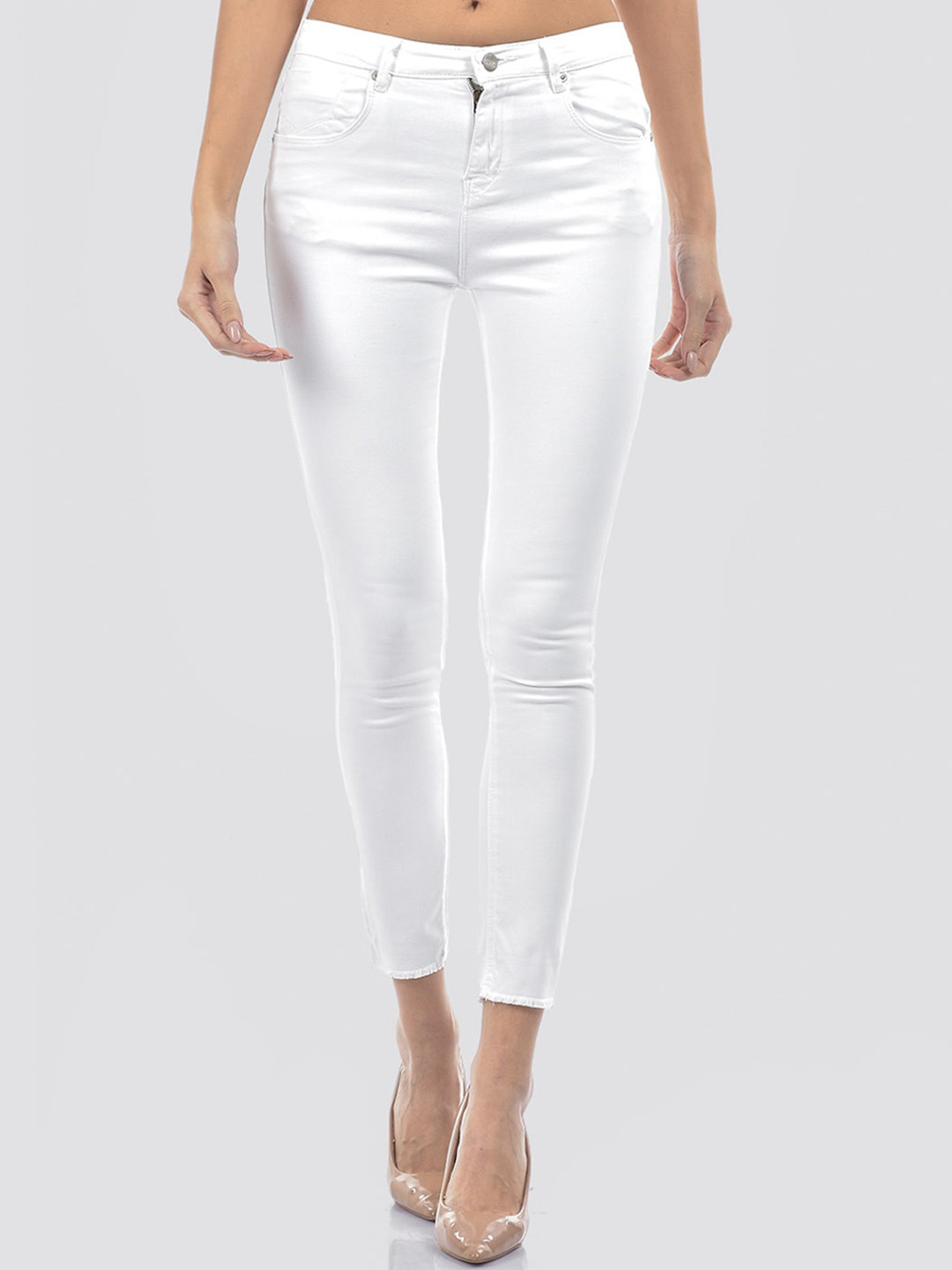 

Numero Uno Women Solid Skinny Fit Sustainable Stretchable Jeans, White
